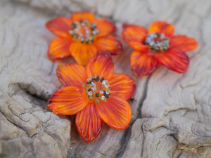 Orange flower bead