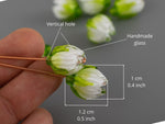 Load image into Gallery viewer, White flower bead
