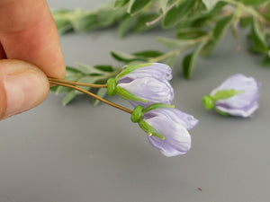 Purple flower bead