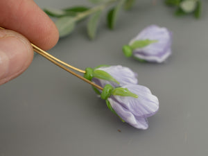 Purple flower bead