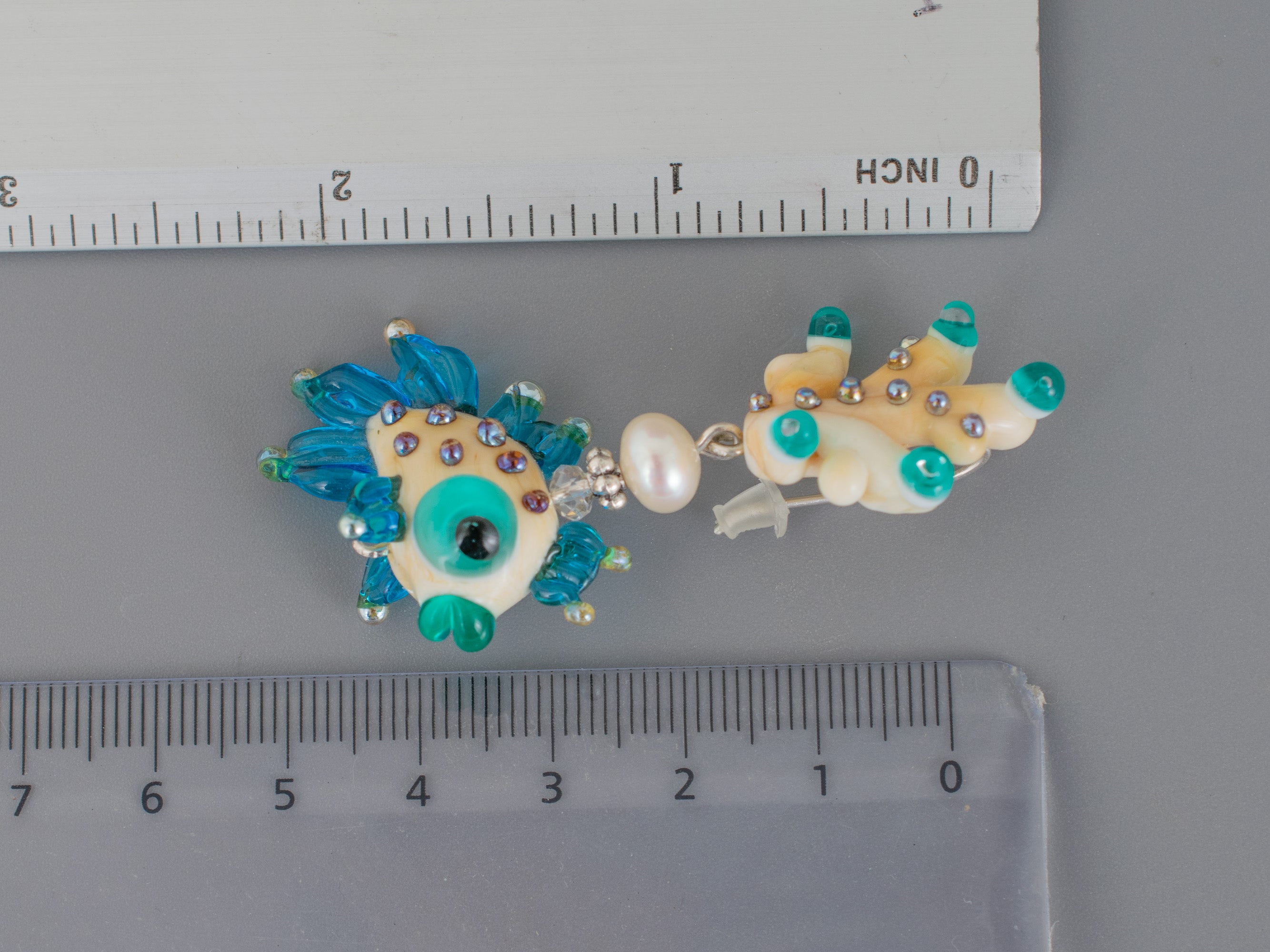 Turqiouse fish earrings