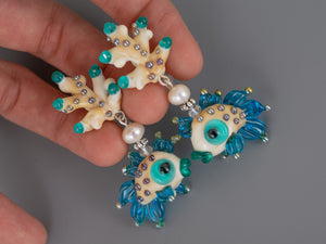 Turqiouse fish earrings
