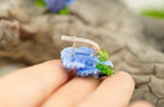 Load image into Gallery viewer, Blue flower earrings
