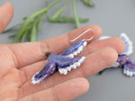 Load image into Gallery viewer, Purple hummingbird earrings
