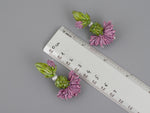 Load image into Gallery viewer, Purple cornflower earrings
