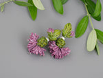 Load image into Gallery viewer, Purple cornflower earrings
