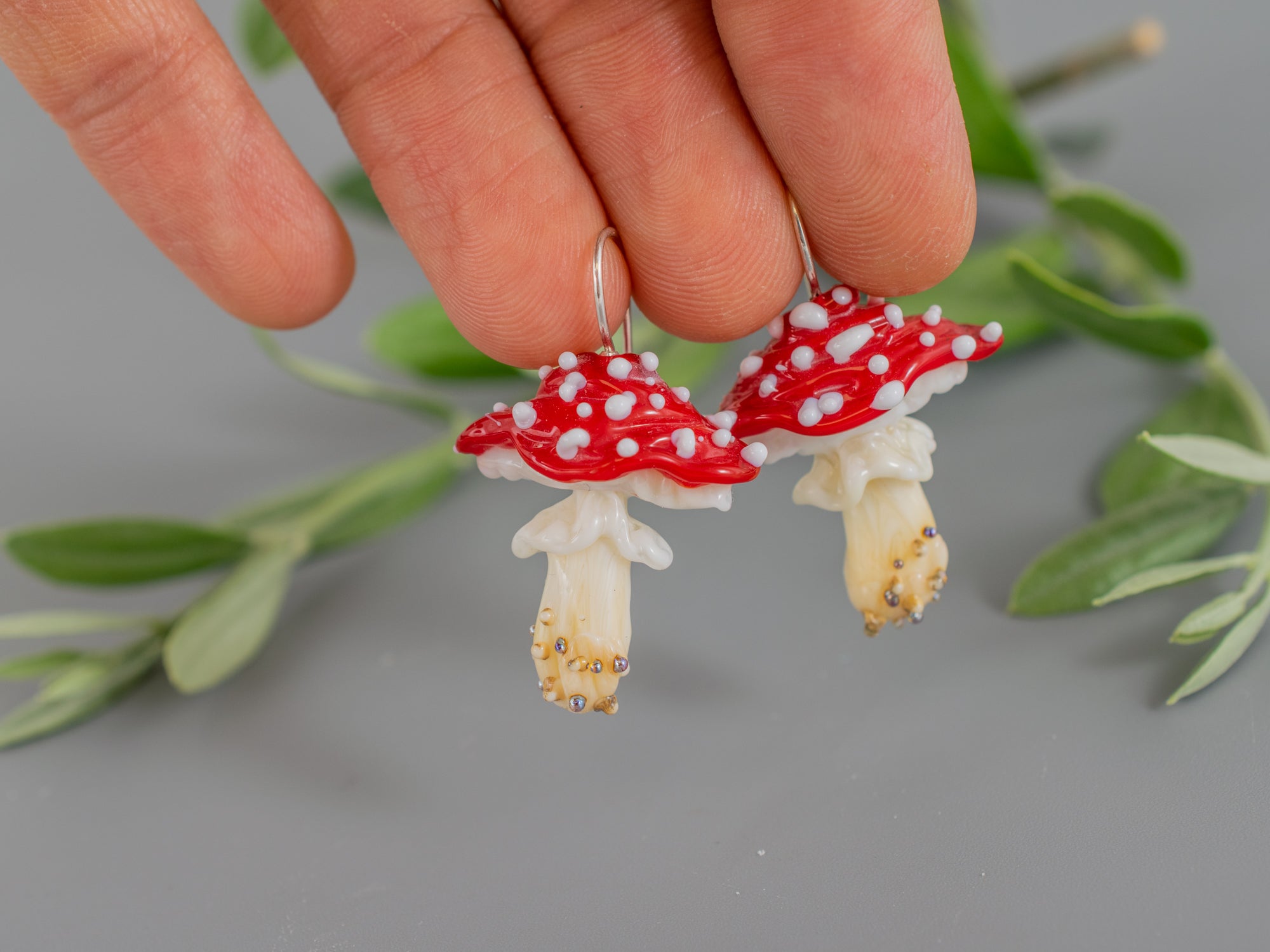 Mushroom earrings