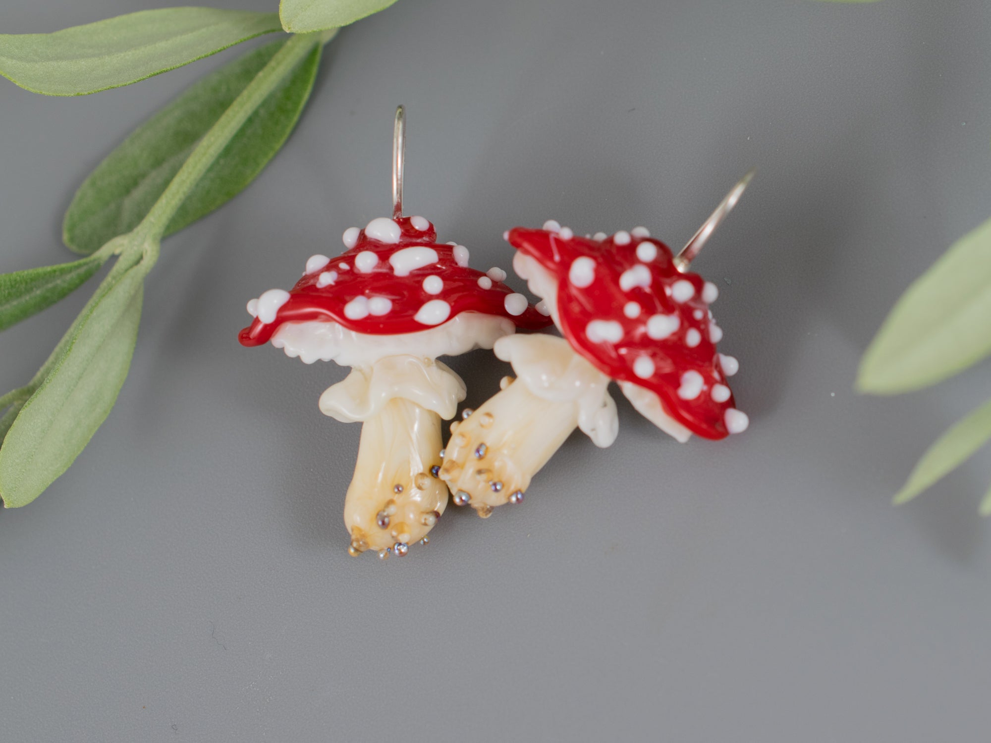 Mushroom earrings