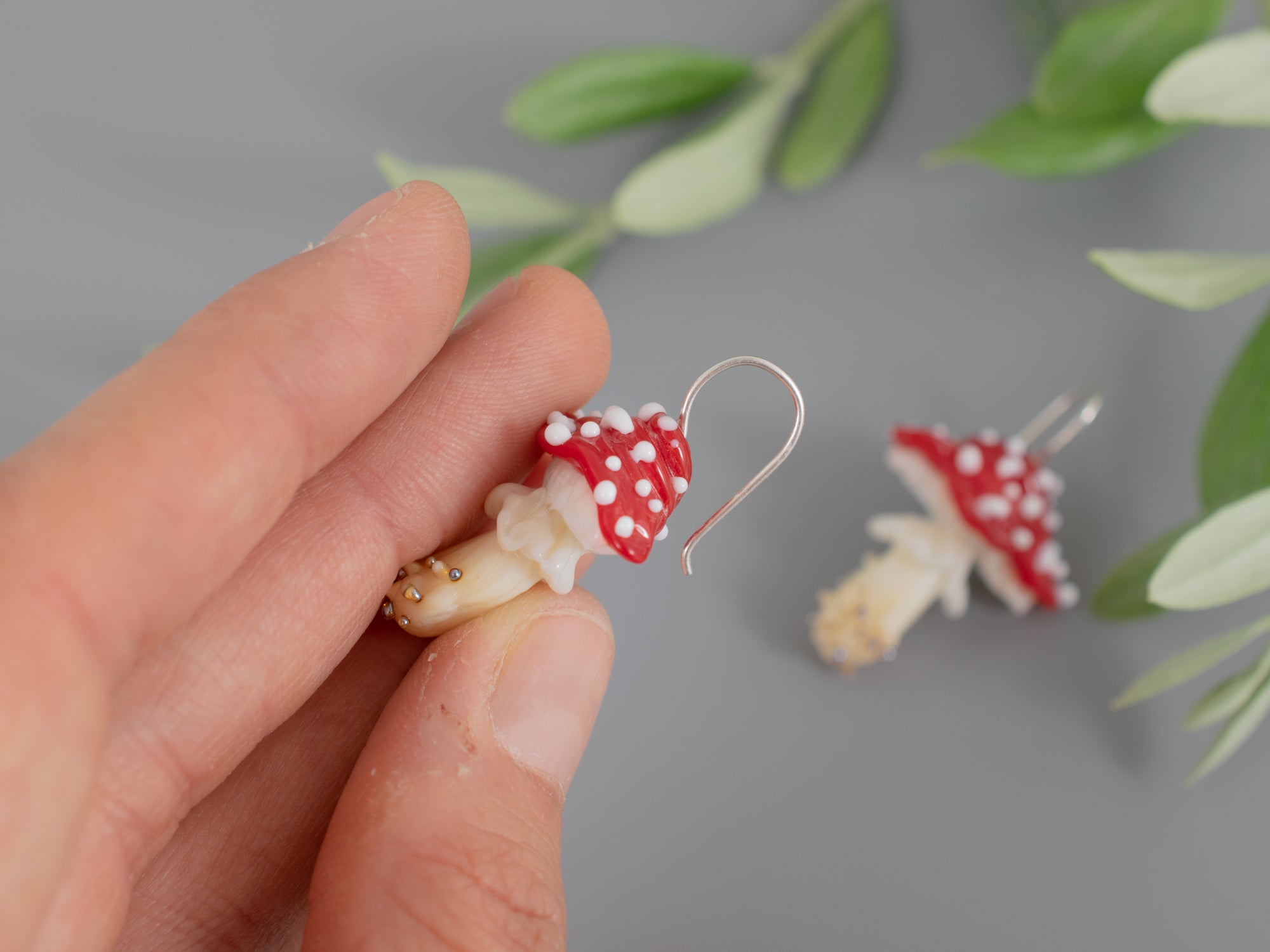 Mushroom earrings