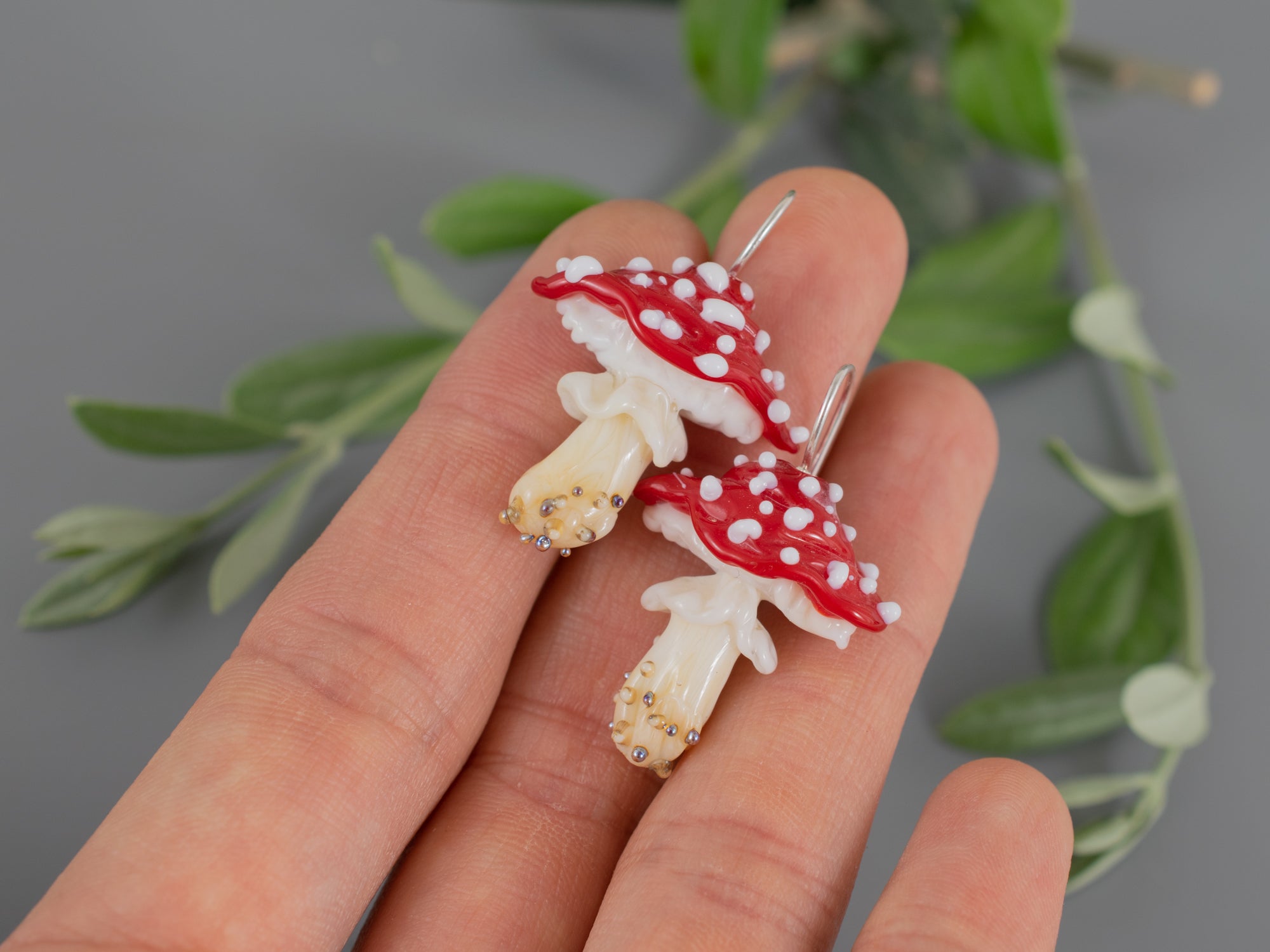 Mushroom earrings