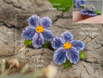 Load image into Gallery viewer, Glass purple flower earrings
