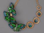 Load image into Gallery viewer, Green butterfly necklace
