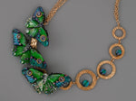 Load image into Gallery viewer, Green butterfly necklace
