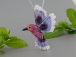 Load image into Gallery viewer, Purple hummingbird necklace
