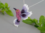 Load image into Gallery viewer, Purple hummingbird necklace
