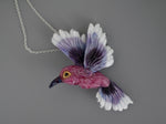 Load image into Gallery viewer, Purple hummingbird necklace
