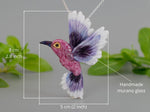 Load image into Gallery viewer, Purple hummingbird necklace
