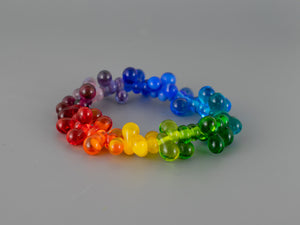 Rainbow glass beads bracelet