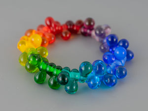 Rainbow glass beads bracelet