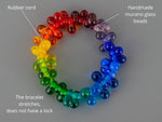 Load image into Gallery viewer, Rainbow glass beads bracelet
