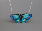 Load image into Gallery viewer, Blue butterfly necklace
