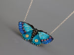 Load image into Gallery viewer, Blue butterfly necklace
