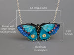 Load image into Gallery viewer, Blue butterfly necklace
