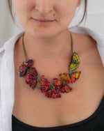 Load image into Gallery viewer, Orange butterfly necklace
