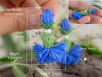 Load image into Gallery viewer, Blue cornflower earrings
