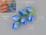 Load image into Gallery viewer, Blue flower bead
