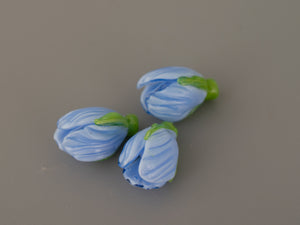 Light blue flower bead