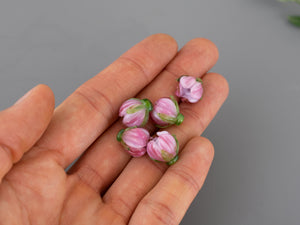 Light pink flower bead