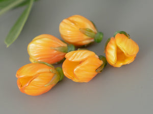 Yellow flower bead