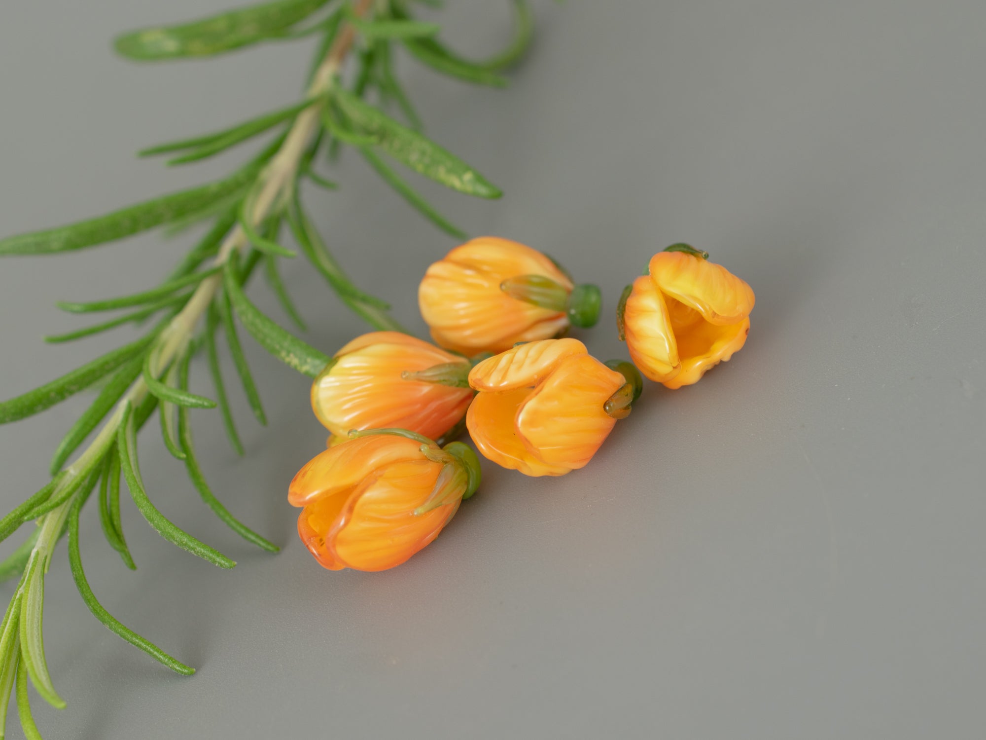 Yellow flower bead