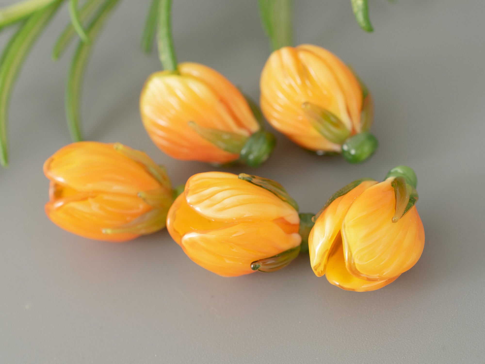 Yellow flower bead