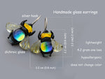 Load image into Gallery viewer, Bee earrings yellow blue
