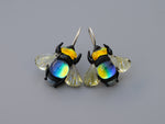 Load image into Gallery viewer, Bee earrings yellow blue
