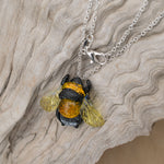 Load image into Gallery viewer, Glass bee necklace
