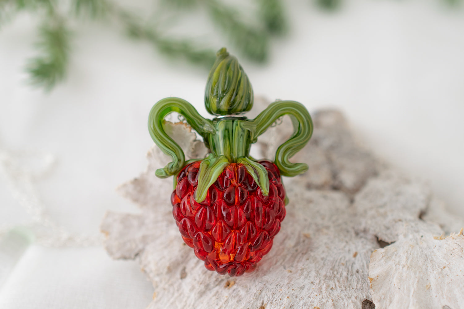 Raspberry diffuser necklace