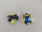 Load image into Gallery viewer, Bee earrings yellow blue
