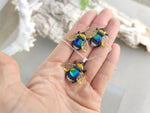 Load image into Gallery viewer, Bee earrings yellow blue
