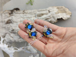 Load image into Gallery viewer, Bee earrings  blue
