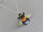 Load image into Gallery viewer, Glass bee necklace
