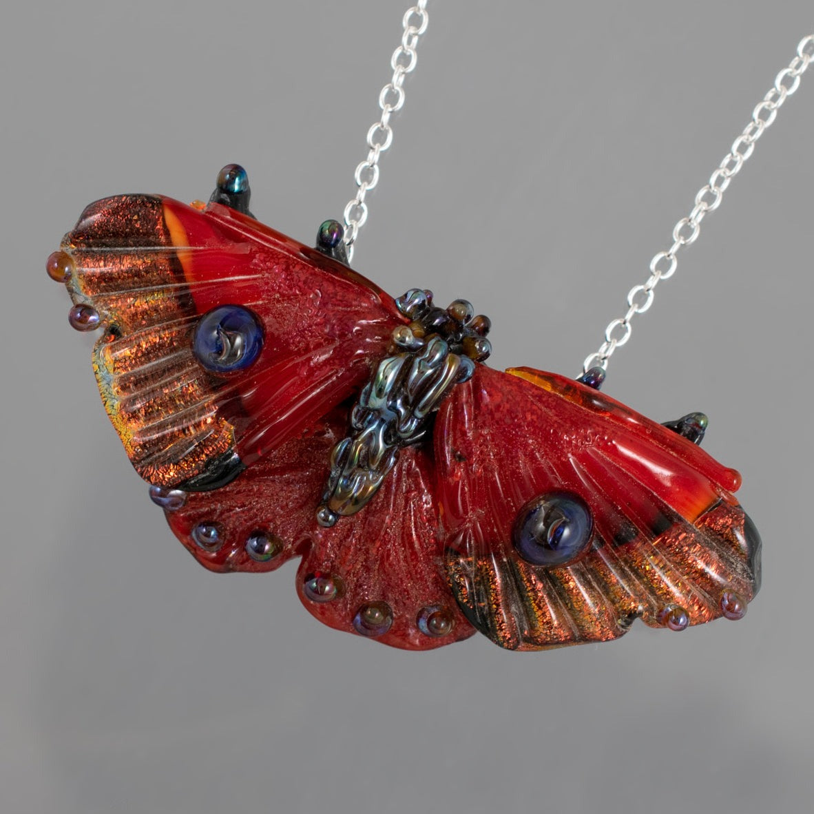 Red butterfly necklace