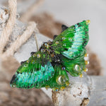 Load image into Gallery viewer, Brooch green butterfly
