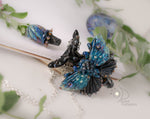 Load image into Gallery viewer, Blue butterfly aromatherapy necklace
